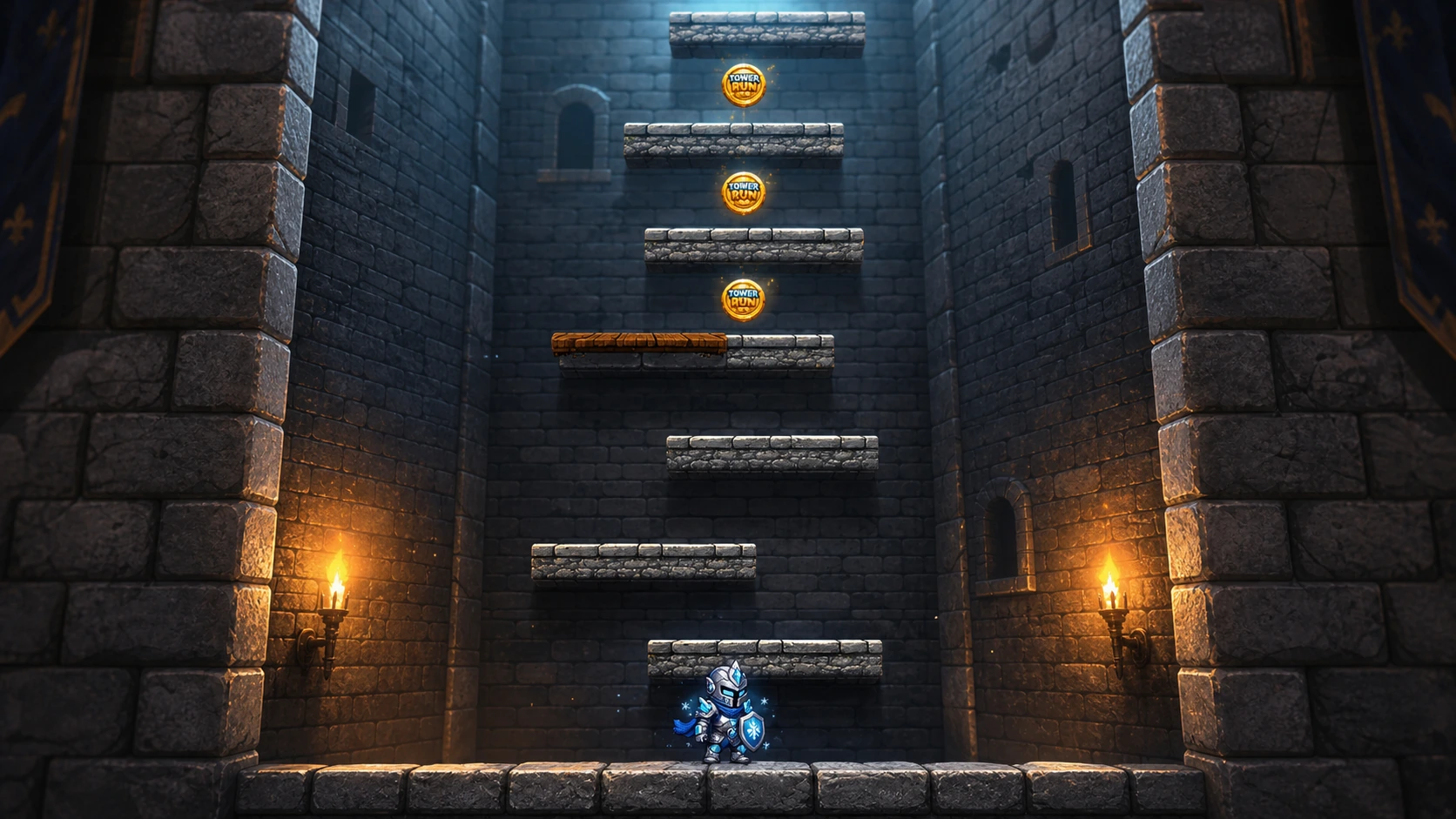 TowerRun platform timing screenshot