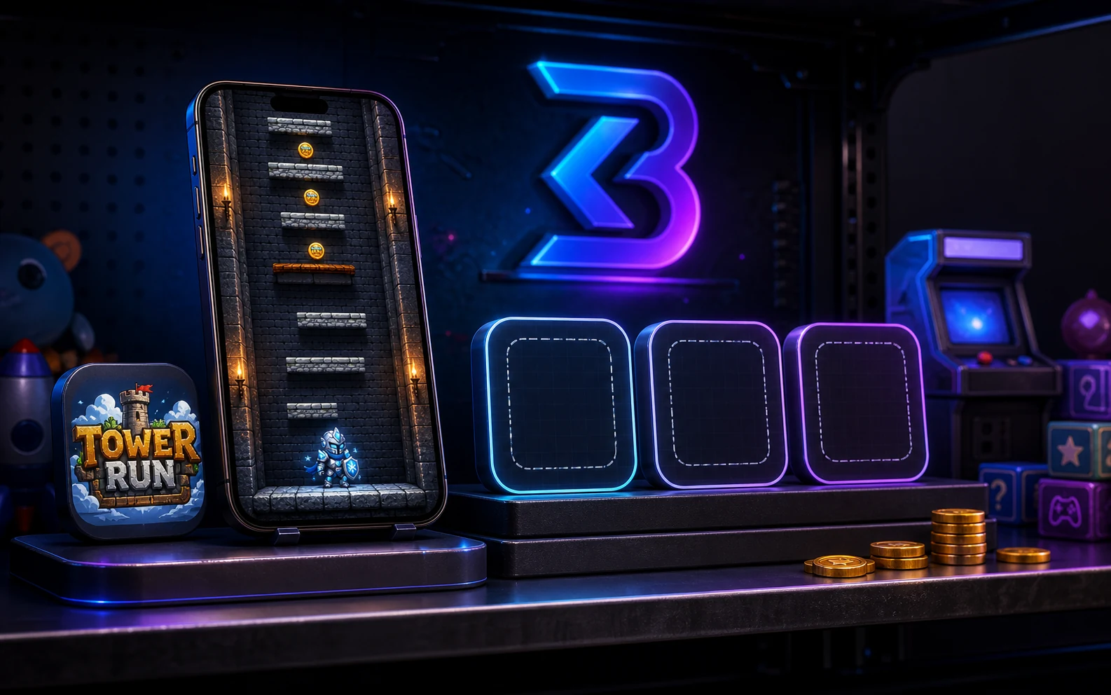 BKaseLabs product shelf featuring TowerRun